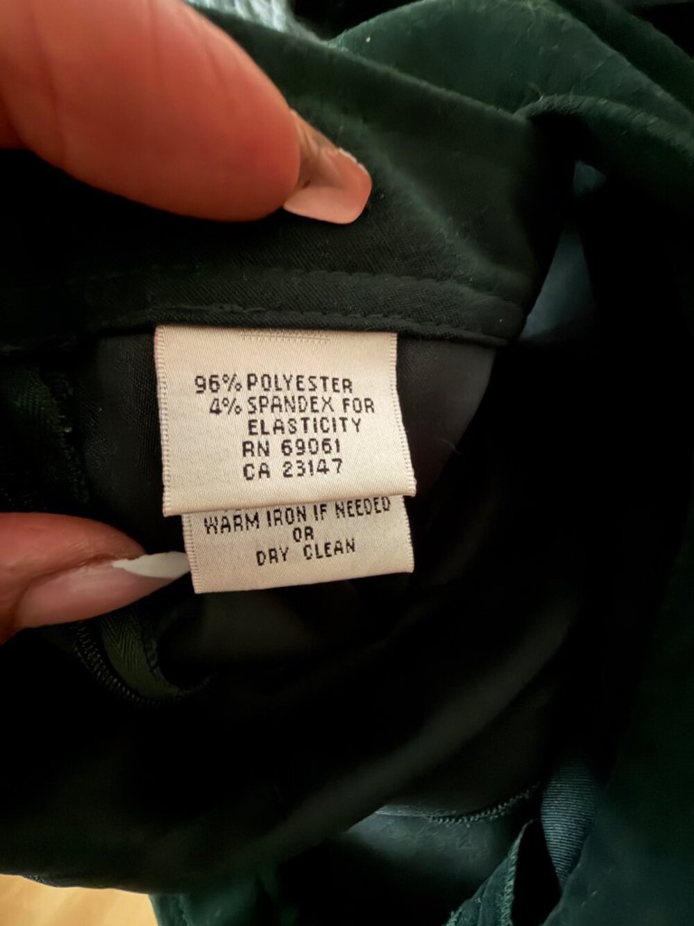Talbots Vintage Womens Dark Green Midi Pencil Skirt Size 16 Stretch Fabric Back - Picture 6 of 7